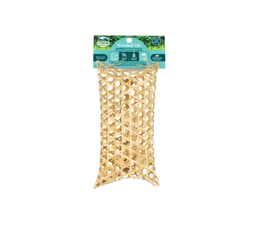 Oxbow Small Animal Bamboo Play Pouch 11 H x 5 L x 3 W