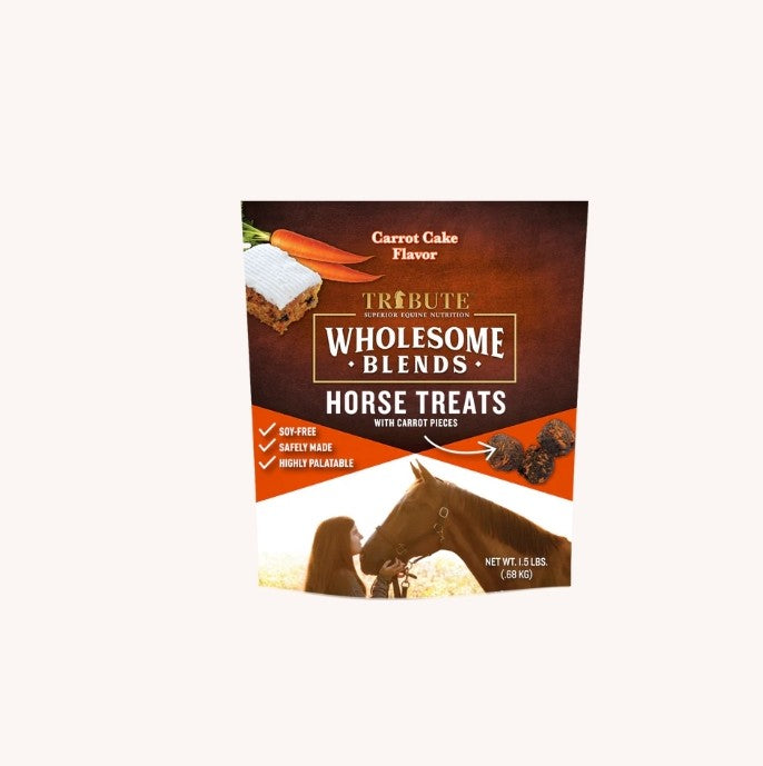 Tribute Carrot Cake Wholesome Blends Horse Treats 1.5 lbs