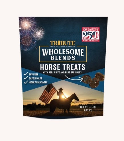 Tribute Patriotic Sprinkle Wholesome Blends Horse Treats 1.5 lbs