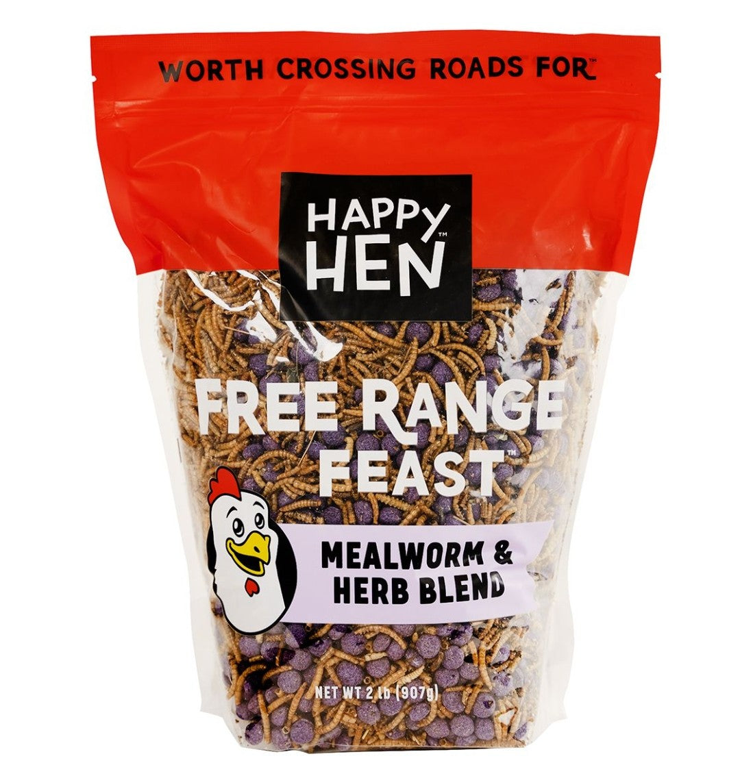 Happy Hen Free Range Feast Mealworm and Herb 2 lbs