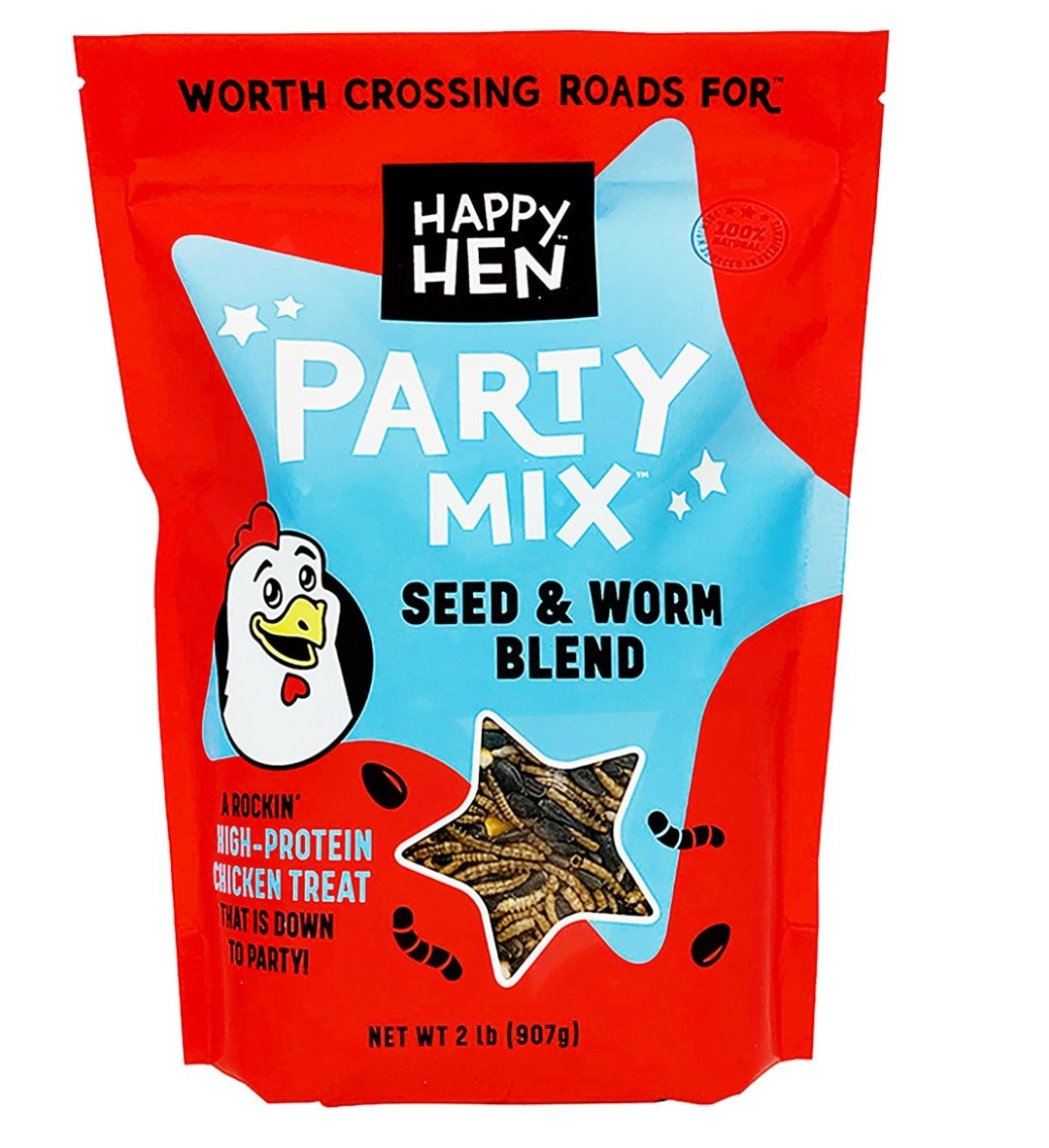 Happy Hen Party Mix Seed and Mealworm 2 lbs