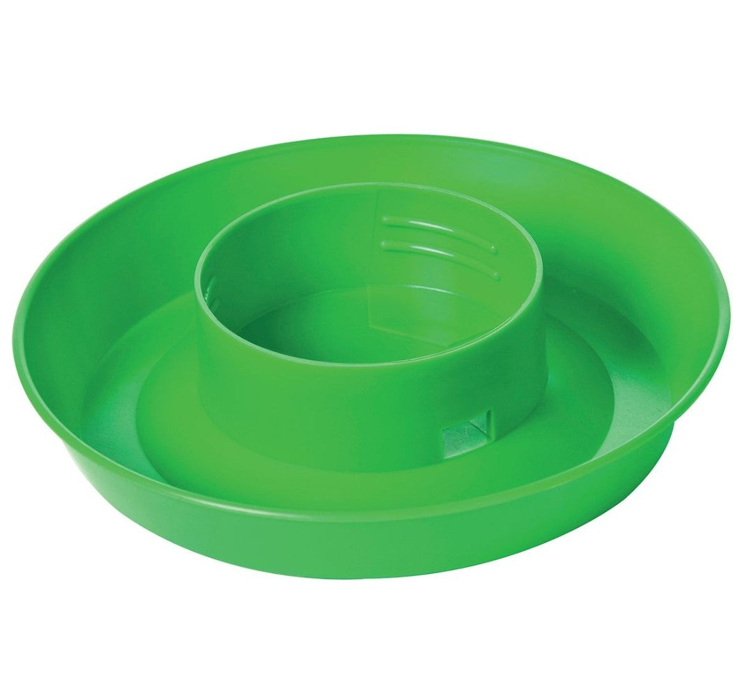 Plastic Screw on Poultry Waterer Base For Quart Jar Green