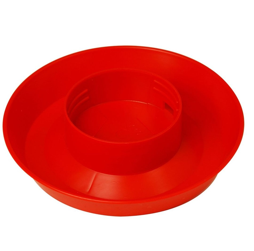 Plastic Screw on Poultry Waterer Base For Quart Jar Red