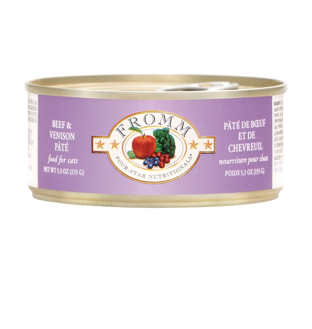 Fromm Cat 4 Star Beef and Venison 5.5 oz cans 12 pack