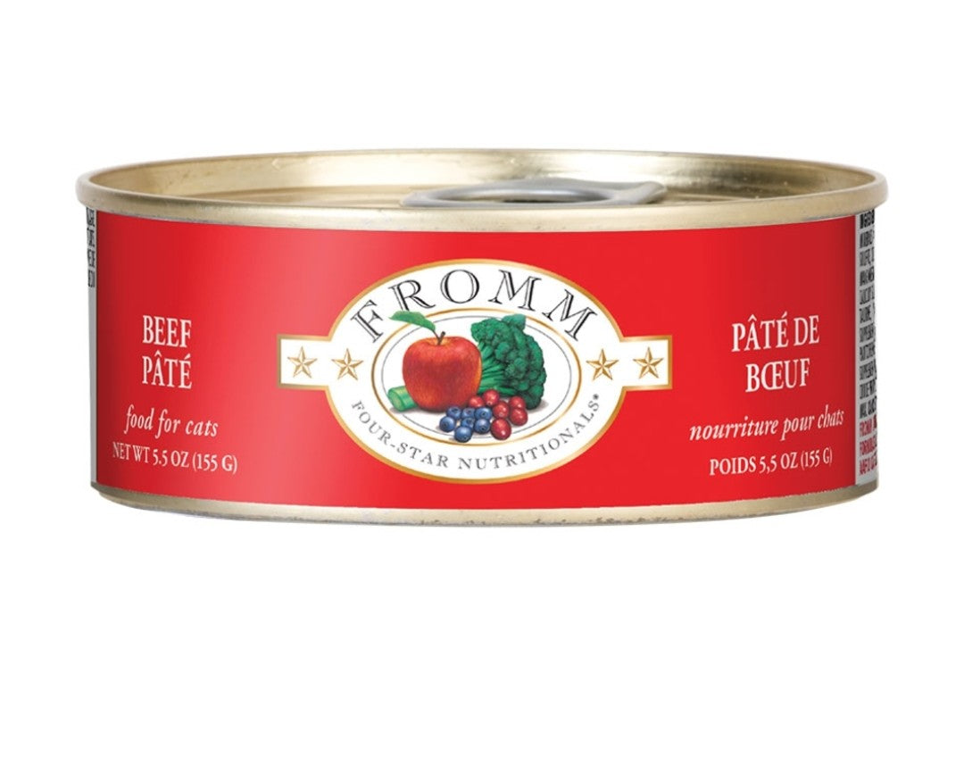 Fromm Cat 4 Star Beef 5.5 oz cans 12 Pack