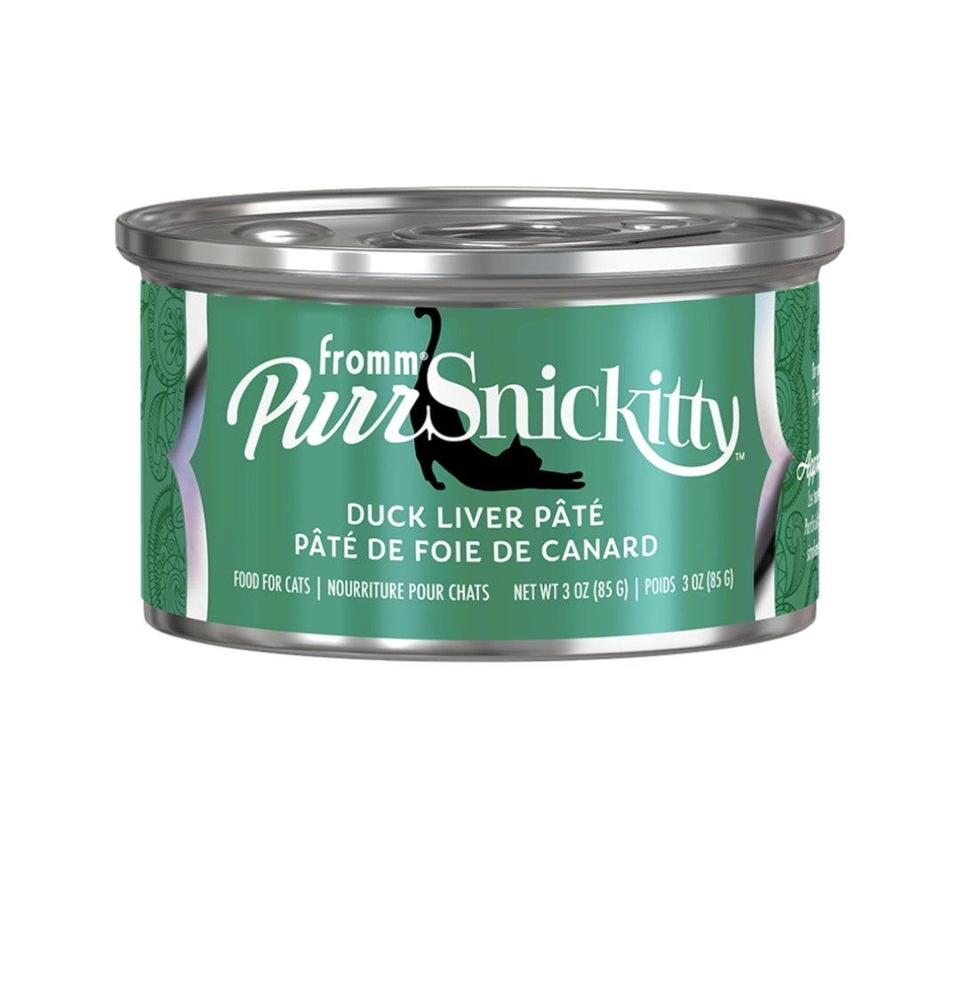 Fromm Cat Purrsnickey Duck Pate 3 oz cans 12 pack