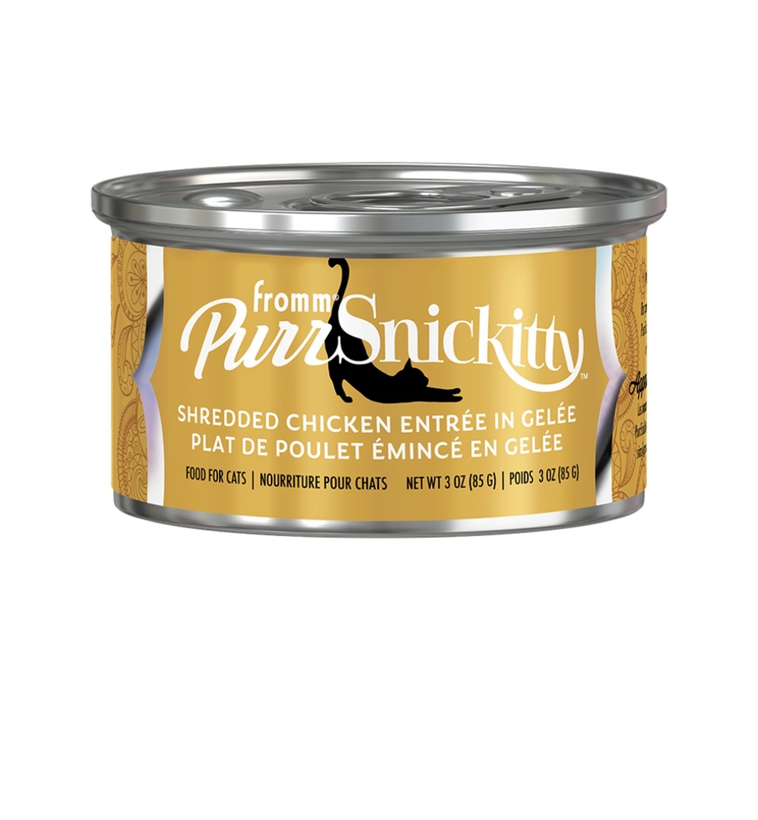 Fromm Cat Purrsnickey Shredded Chicken 3 oz cans 12 pack