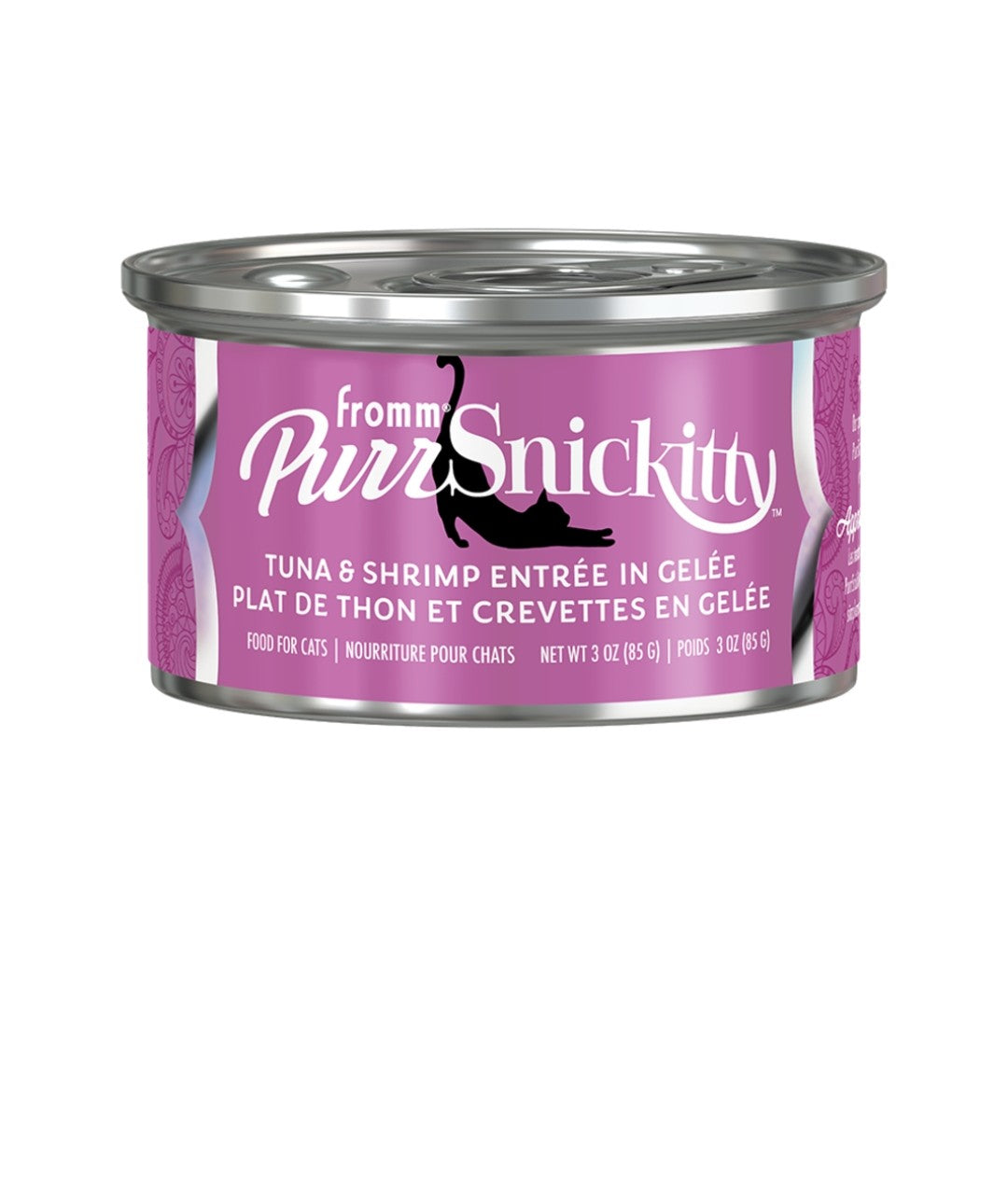 Fromm Cat Purrsnickey Tuna and Shrimp Entree Pate In Gelee 3 oz cans 12 pack