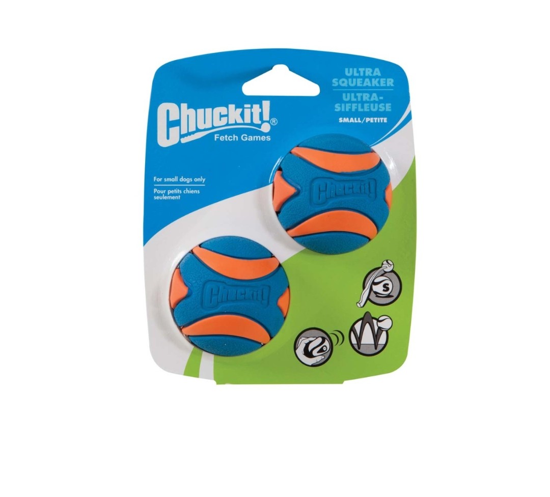 Chuckit Ultra Squeaker Ball Small 2 pack Dog Toy