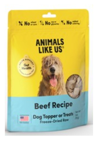 Animals Like Us Freeze Dried Beef Dog Topper/ Treat 3 oz