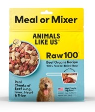 Animals Like Us Freeze Dried Raw 100 Beef Organs Dog Food Topper 4 oz