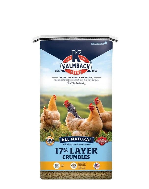 17% All natural layer Crumbles 50lb