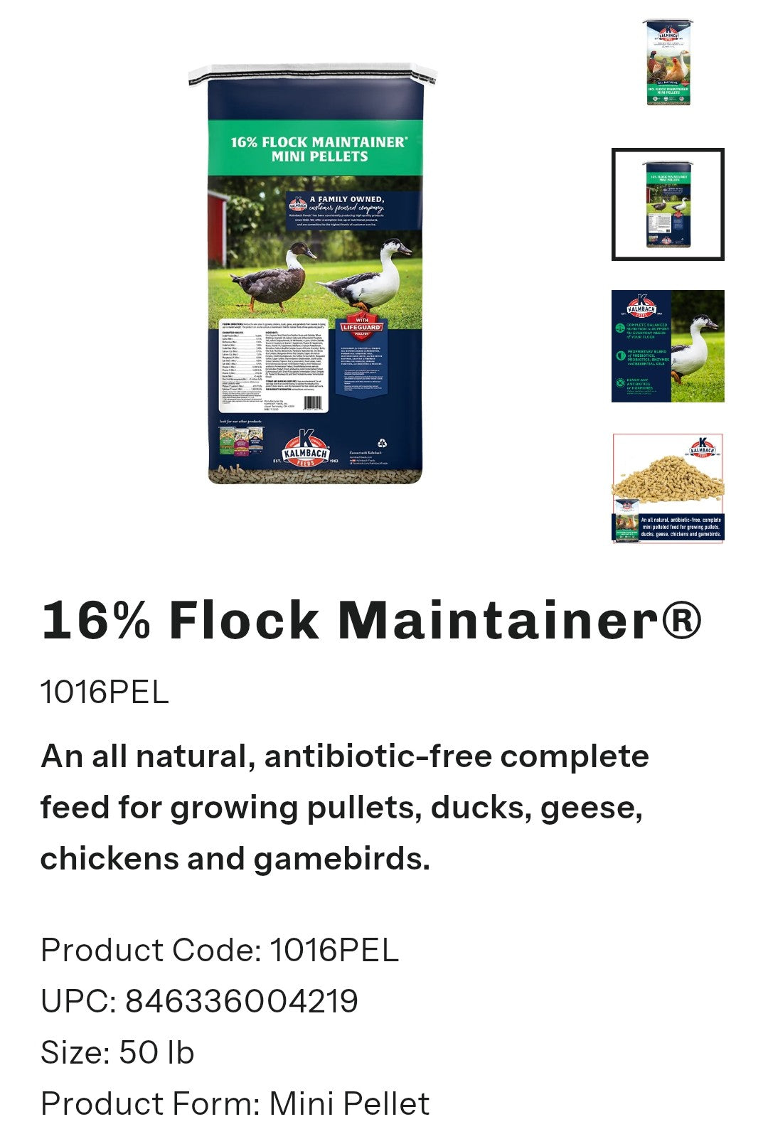 20% Flock Maker Pellet 50lb