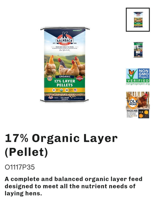 17% Organic Layer pellet 35lb