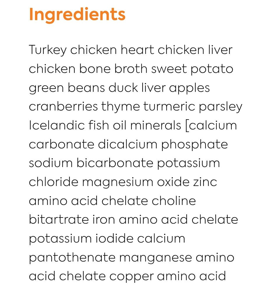 A Pup Above Frozen Grain Free Dog Food Turducken 3lb
