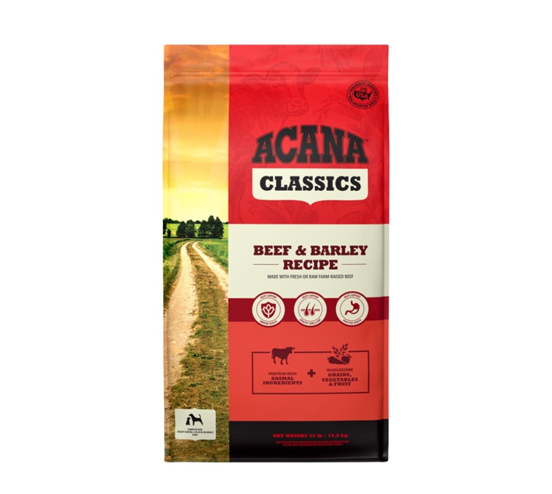 Acana Dog Food Classics Beef & Barley Recipe 4lb