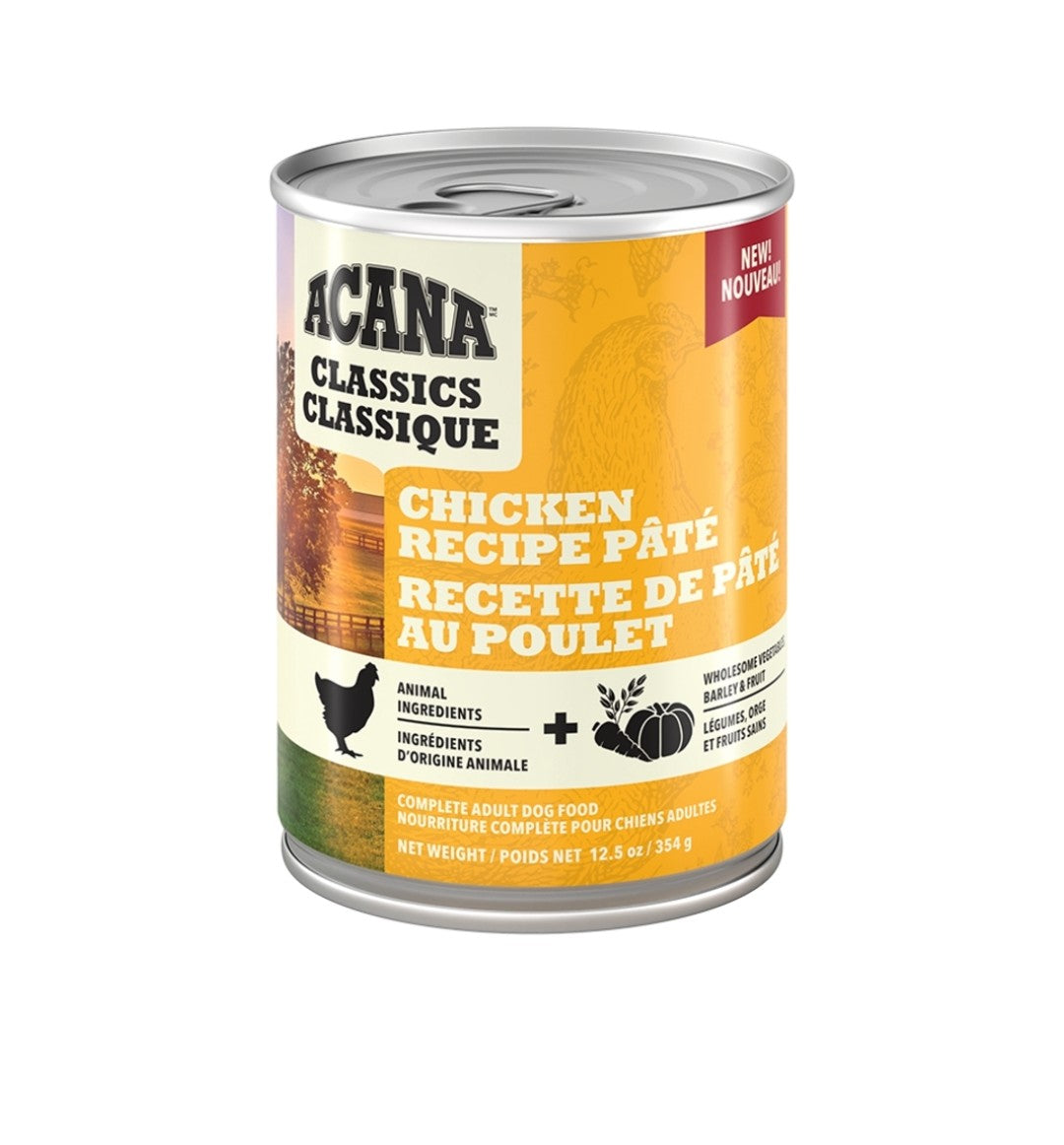 Acana Dog Food Classics Pate Chicken Recipe 12.5oz 12 Pack