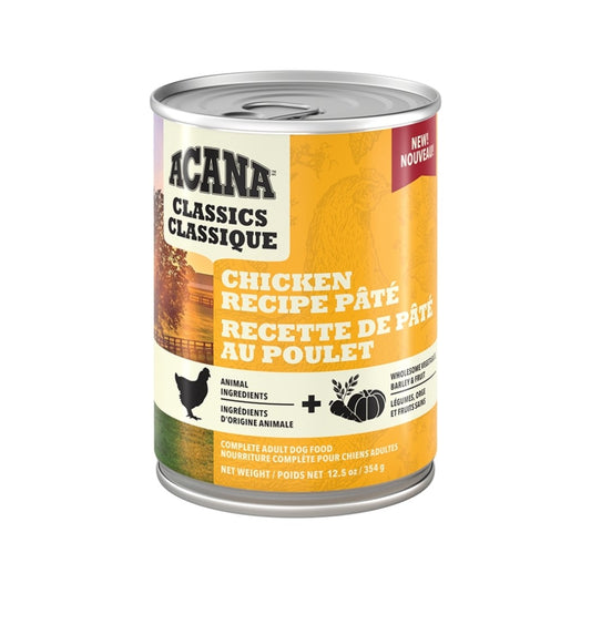 Acana Dog Food Classics Pate Chicken Recipe 12.5oz 12 Pack