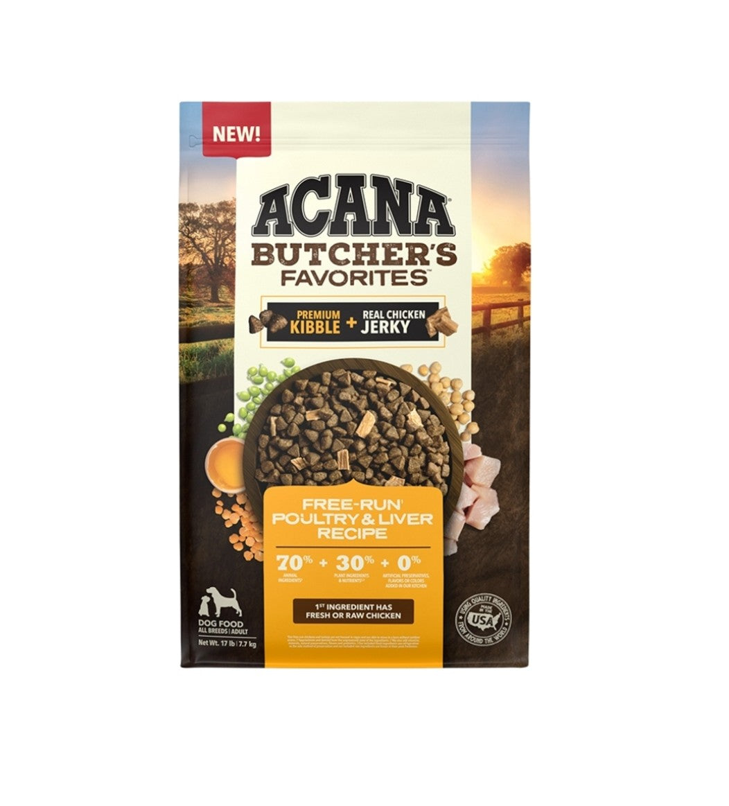 Acana Dog Food Grain Free Butchers Favorites Free Run Poultry 17lb