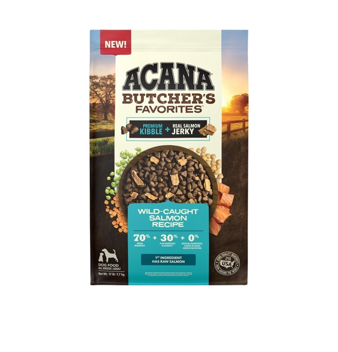 Acana Dog Food Grain Free Butchers Favorites Wild Caught Salmon 17lb