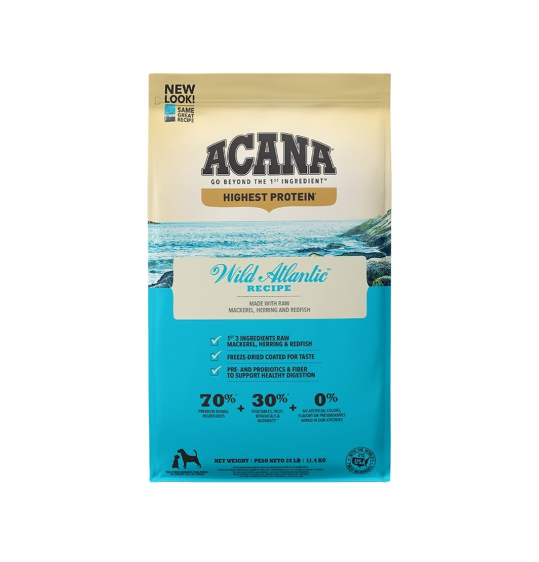 Acana Dog Food Grain Free Highest Protein Wild Atlantic 25lb