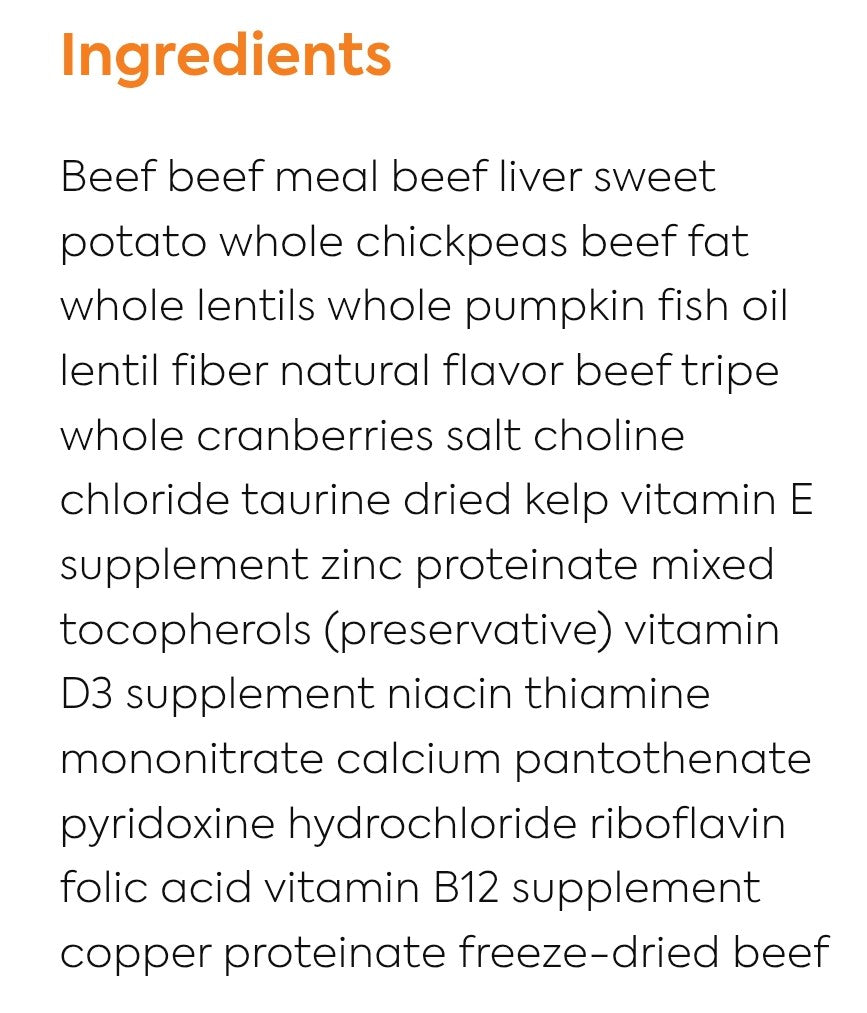 Acana Dog Food Grain Free Singles Beef & Pumpkin Recipe 13lb