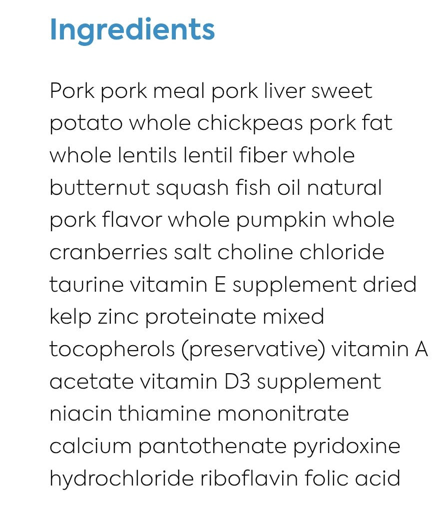 Acana Dog Food Grain Free Singles Pork & Squash Recipe 4.5lb