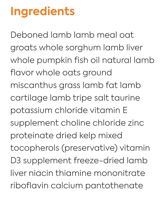 Acana Dog Food Wholesome's Grains Lamb & Pumpkin 4lb