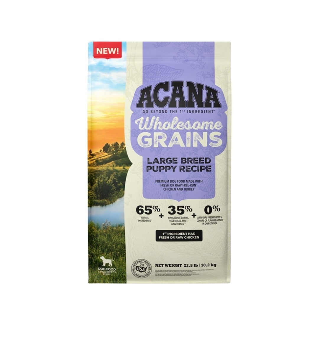 Acana Dog Food Wholesome Grains Large Breed Puppy 22.5lb