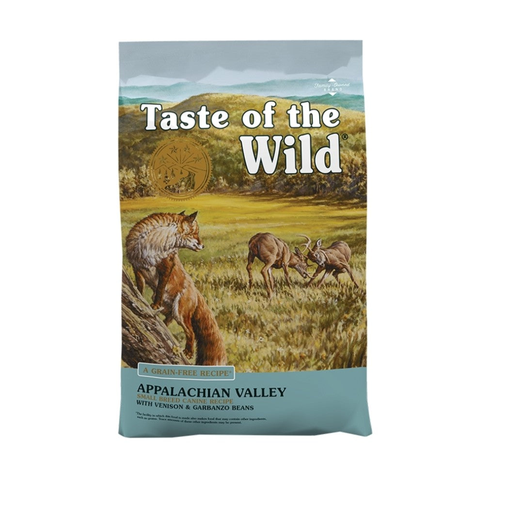 Taste of the wild dog food Grain Free Appalachian Valley Small Breed With Venison & Garbanzo Beans 28lb