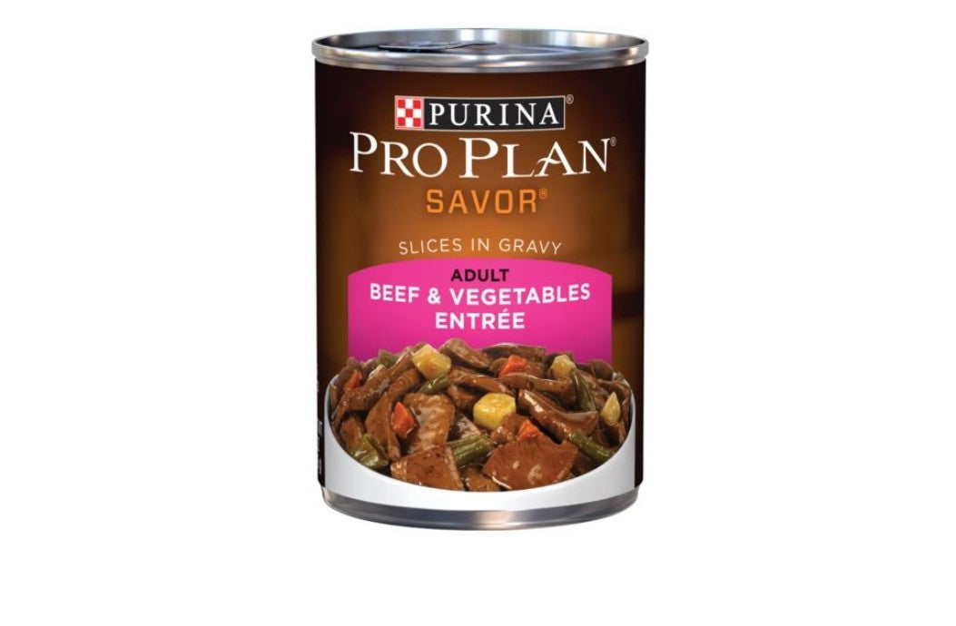 Pro Plan Complete Essentials Beef And Vegetables Slices In Gravy dog 12 pack 13oz cans