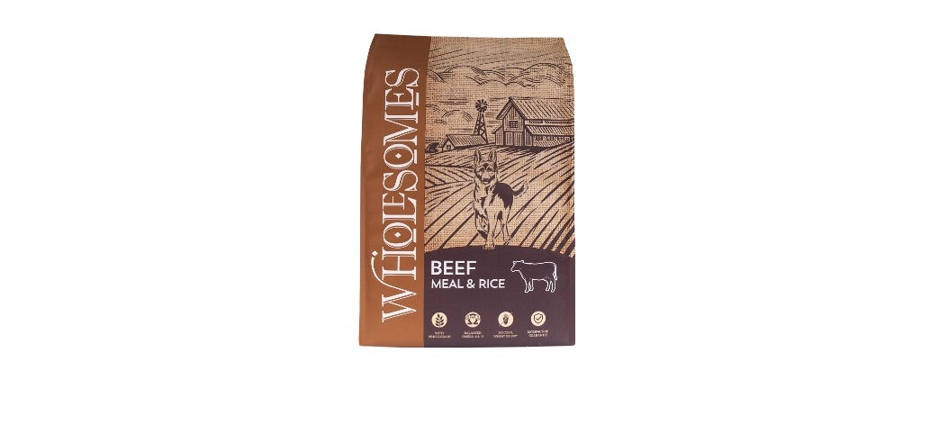 Wholesomes Beef Meal and Rice dog 40lb