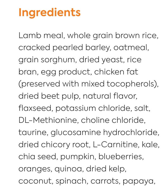 Diamond Naturals Dog Large Breed Adult Lamb and Rice 40lb