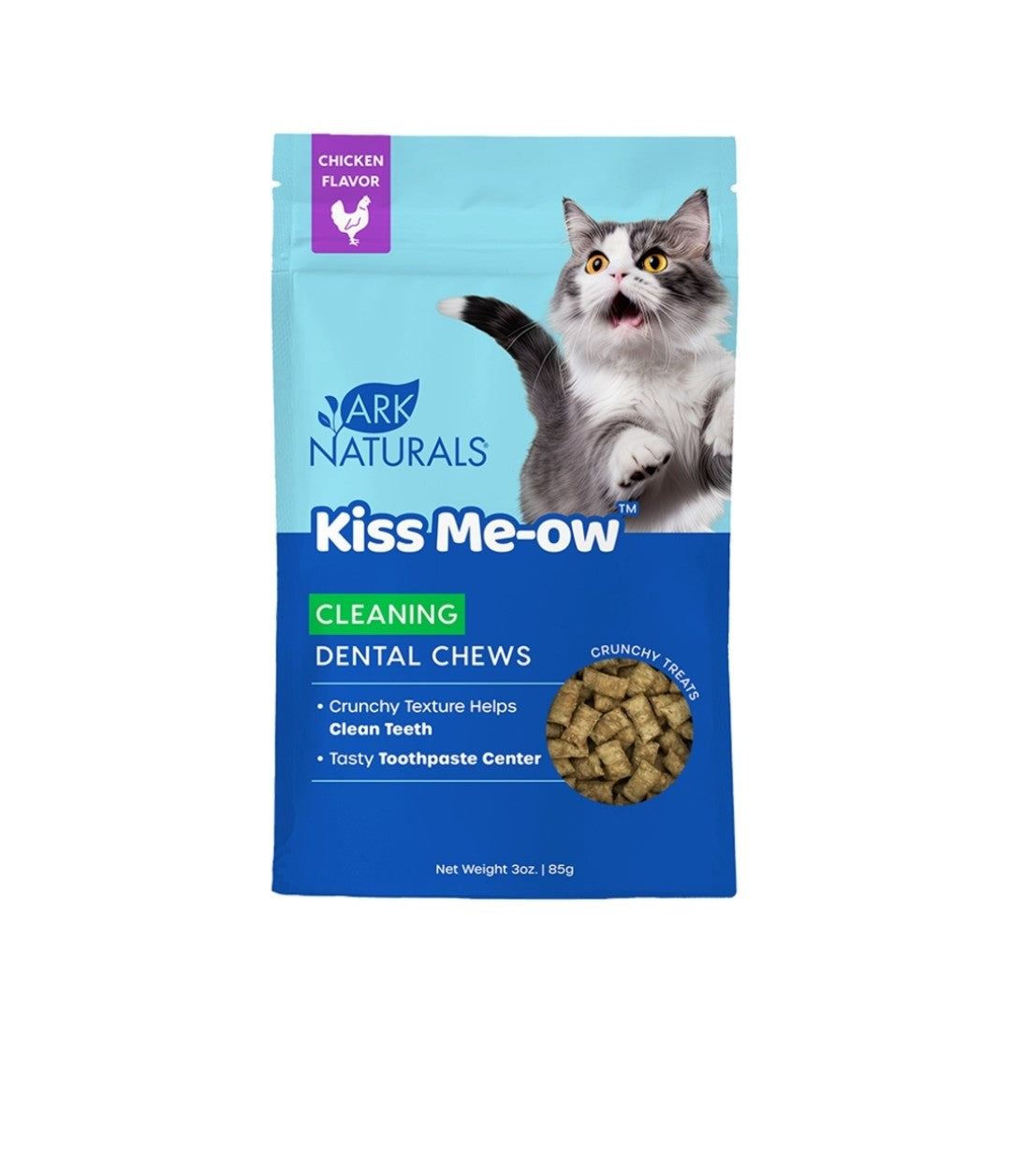 Ark Naturals Cat Kiss Me- ow Chicken Cleaning Dental Chews 3oz