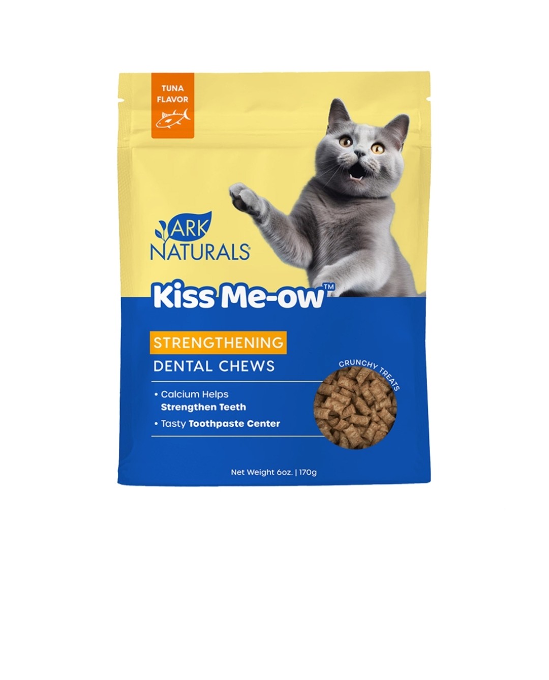 Ark Naturals Cat Kiss Me- ow Tuna Strengthening Dental Chews 6oz