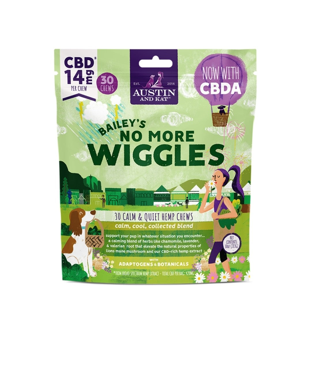 Austin and Kat Dog No More Wiggle Chews 10oz