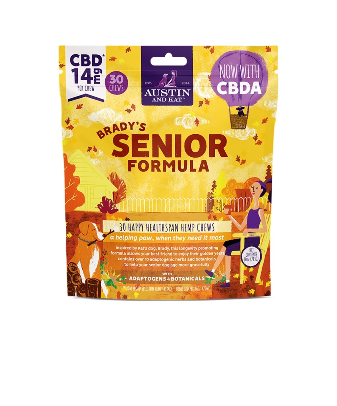 Austin and Kat Dog Senior Blend Chews 14Mg 10oz