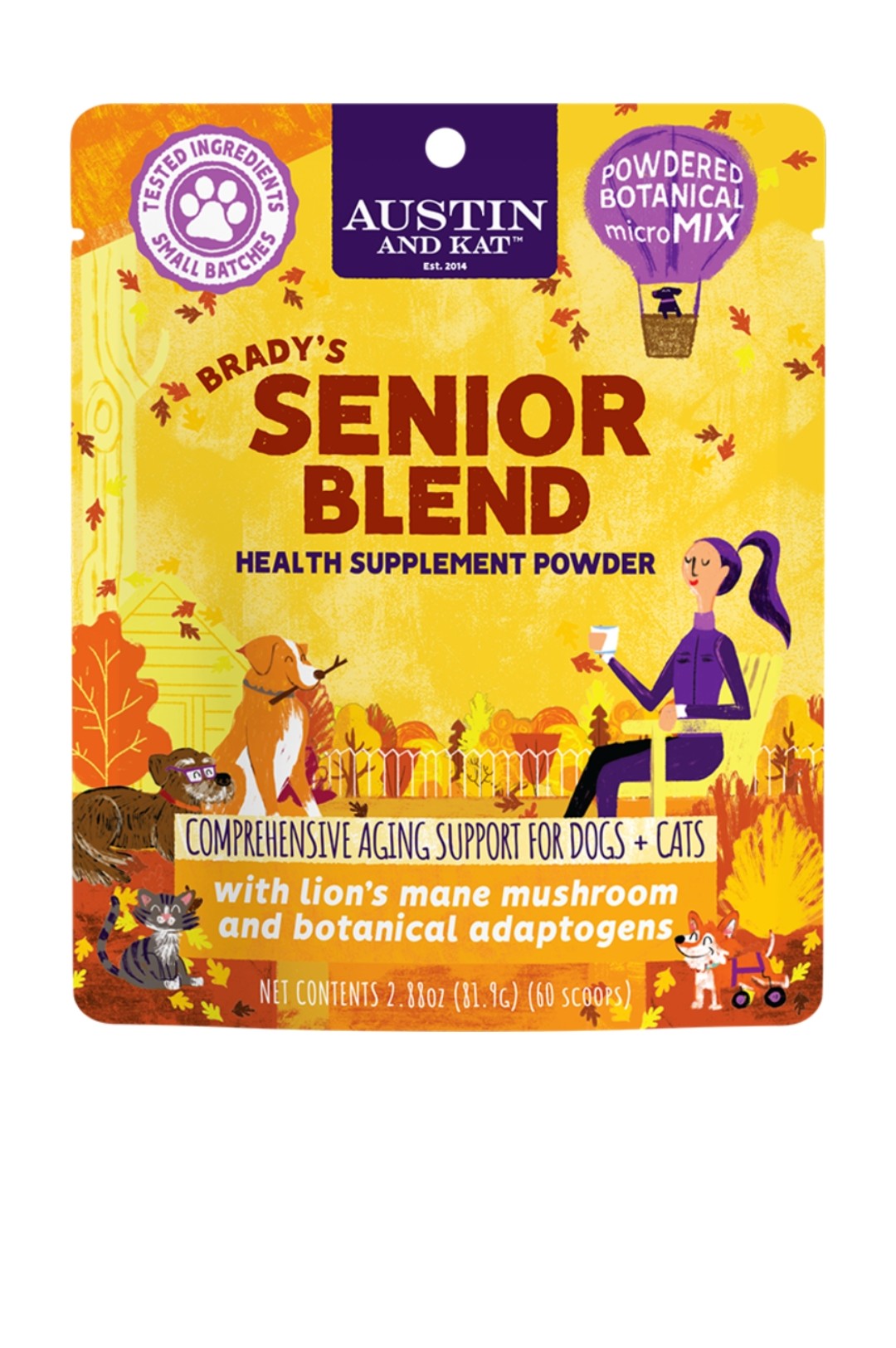 Austin and Kat Dog Topper Brady's Senior Blend 2.88 oz