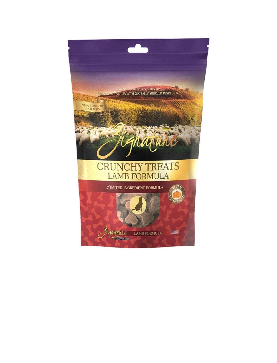 Zignature Dog Crunchy Treats Grain Free Lamb 12oz