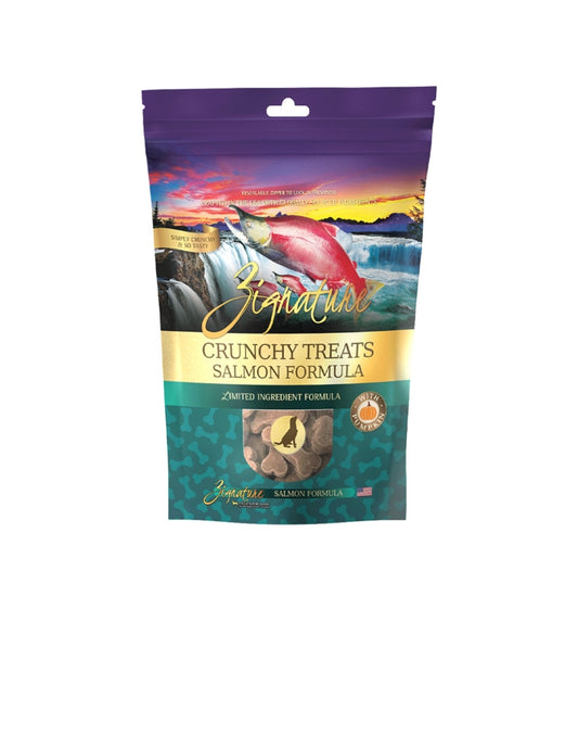 Zignature Dog Crunchy Treats Grain Free Salmon 12oz
