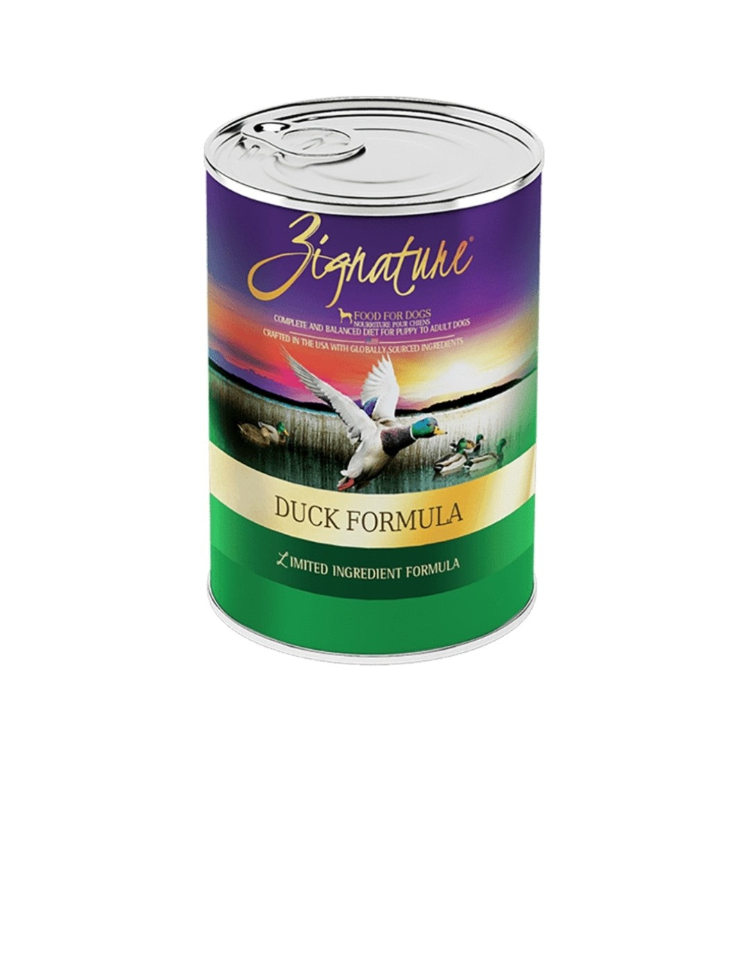 Zignature Dog Original Grain Free Duck With Probiotics 13oz 12 pack