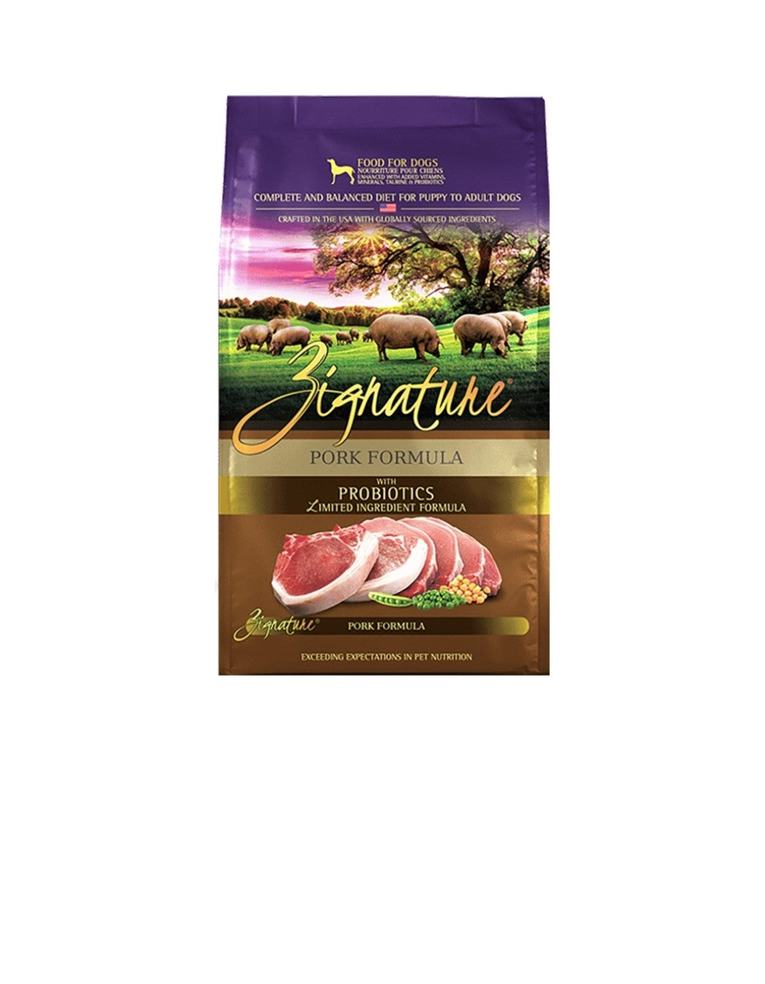 Zignature Dog Original Grain Free Pork with Probiotics 12.5 lb