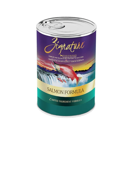 Zignature Dog Original Grain Free Salmon With Probiotics 13oz cans 12 pack