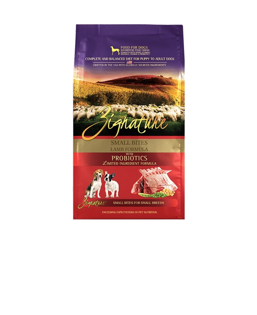 Zignature Dog Original Grain Free Small Bites Lamb With Probiotics 4lb