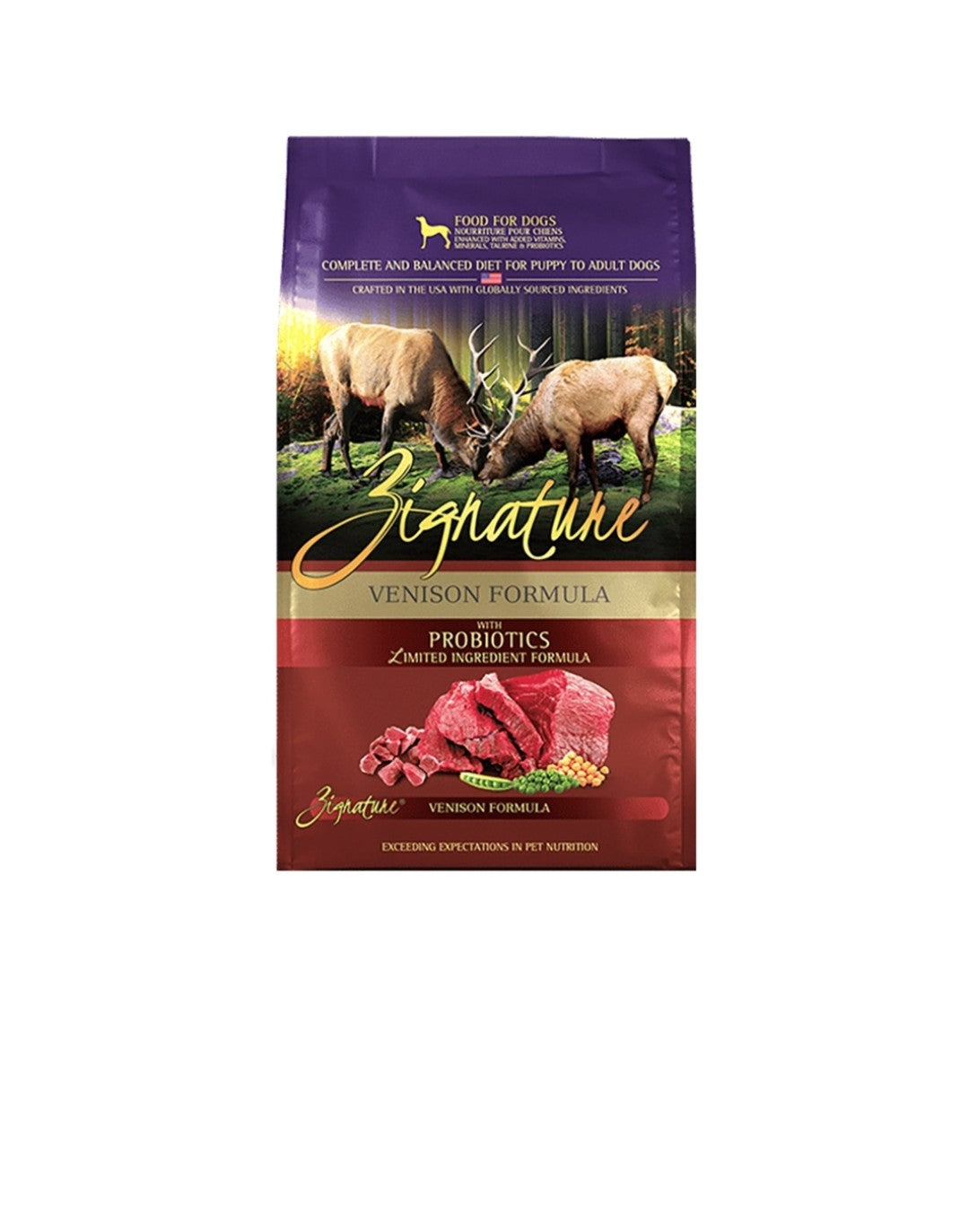 Zignature Dog Original Grain Free Venison With Probiotics 4 lb