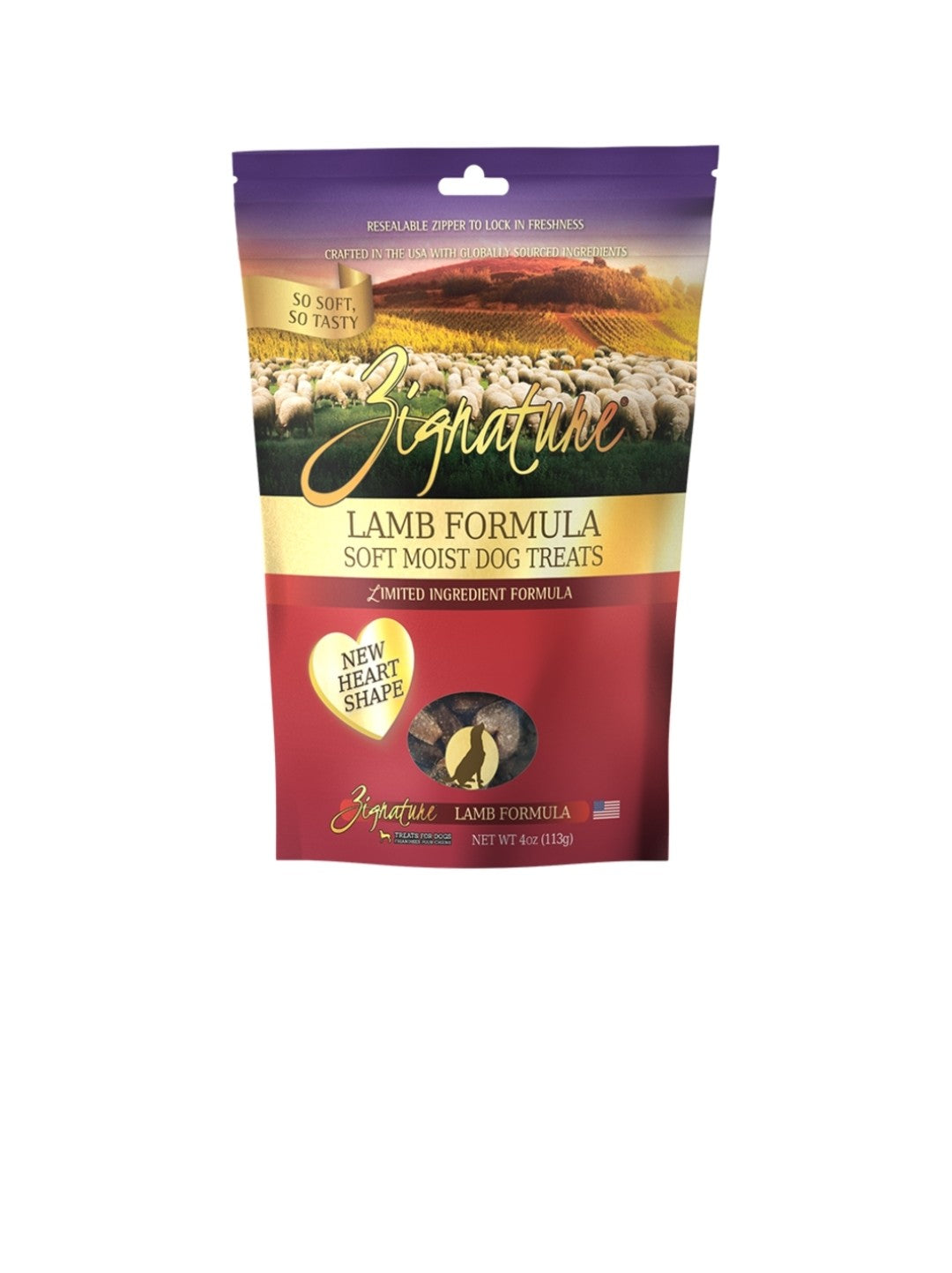 Zignature Dog Soft Moist Treats Grain Free Lamb 4 oz