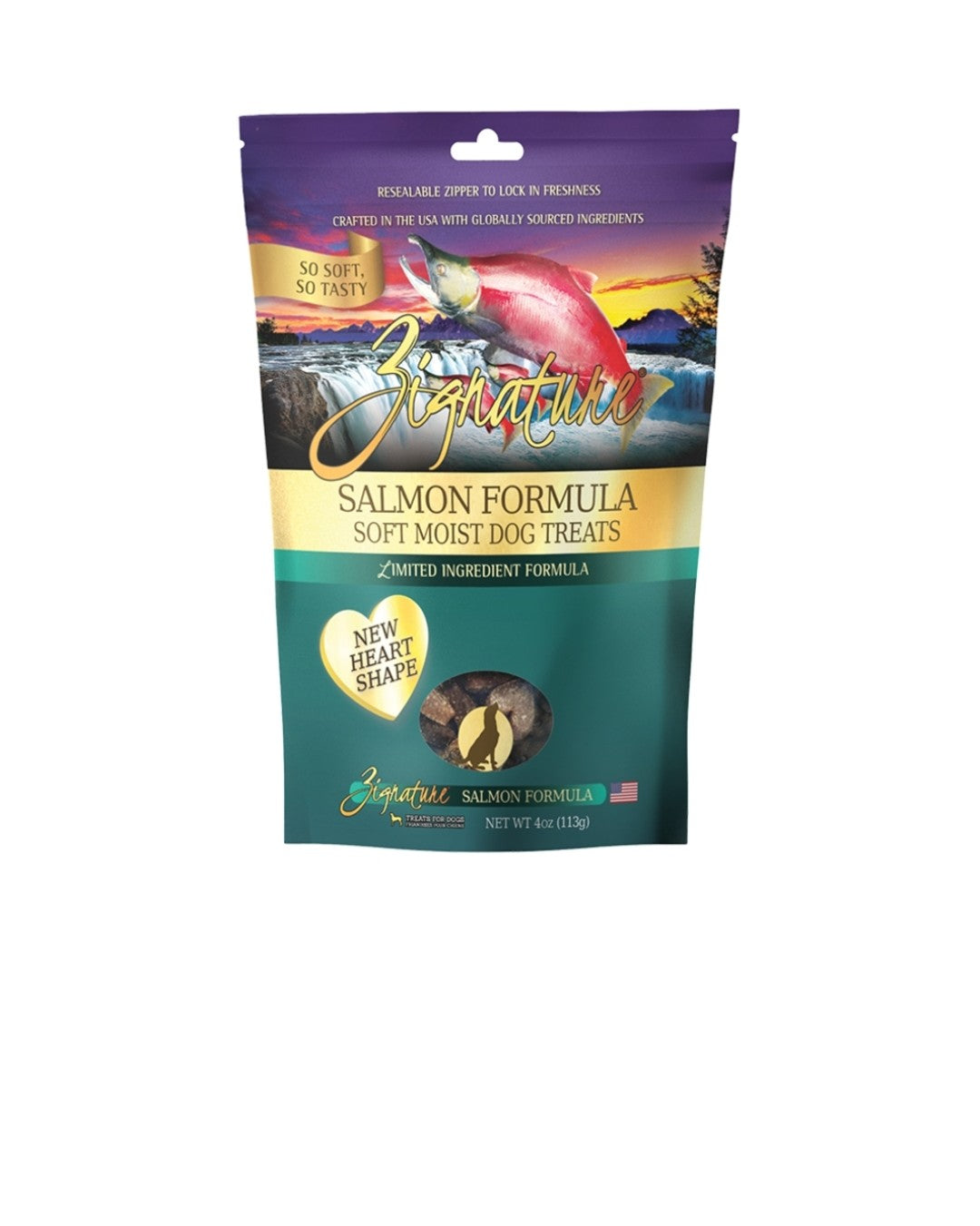 Zignature Dog Soft Moist Treats Grain Free Salmon 4 oz