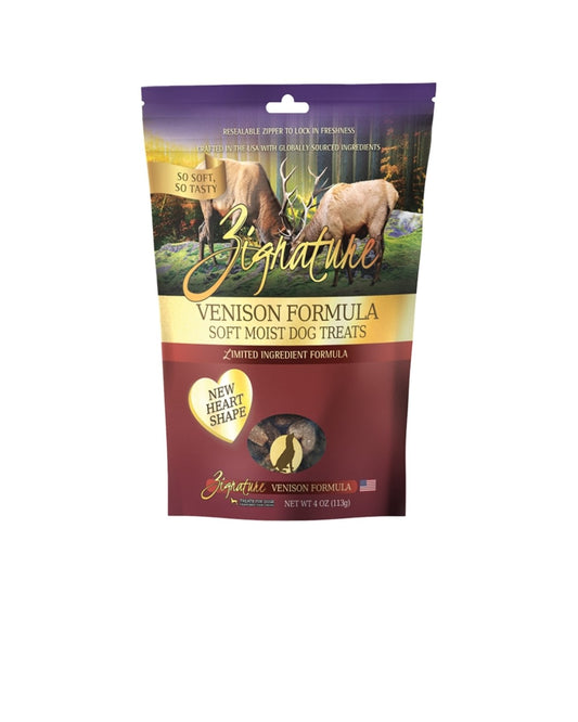 Zignature Dog Soft Moist Treats Venison 4 oz