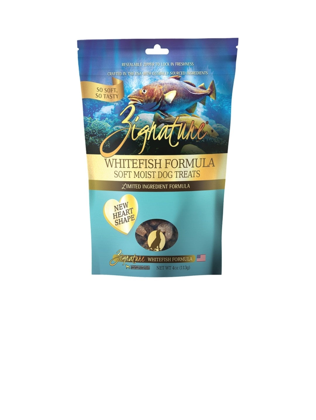 Zignature Dog Soft Moist Treats Whitefish  4 oz