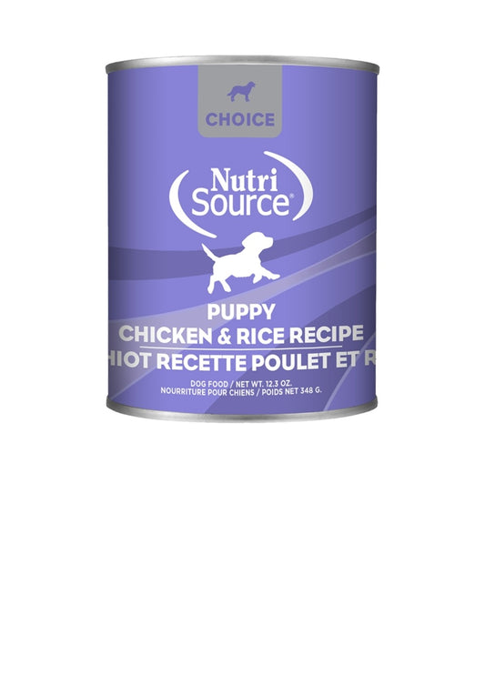 Nutrisource Dog Choice Puppy Chicken And Rice 12.3oz cans 12 pack